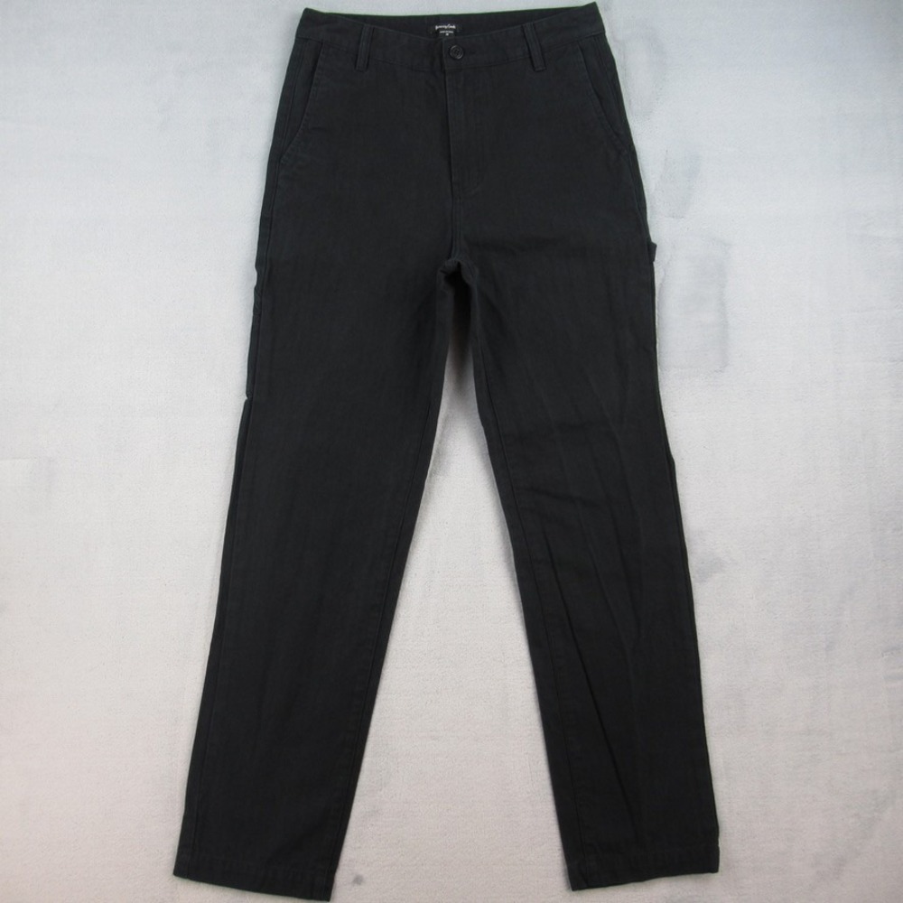 Barney Cools Mens Black Cotton Twill Straight Leg Chino Pants Size 30 BC-21-Q421